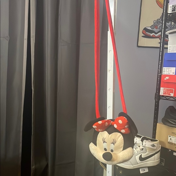 Disney Minnie Mouse Plush Bag - Black, Red, White - Picture 2 of 2
